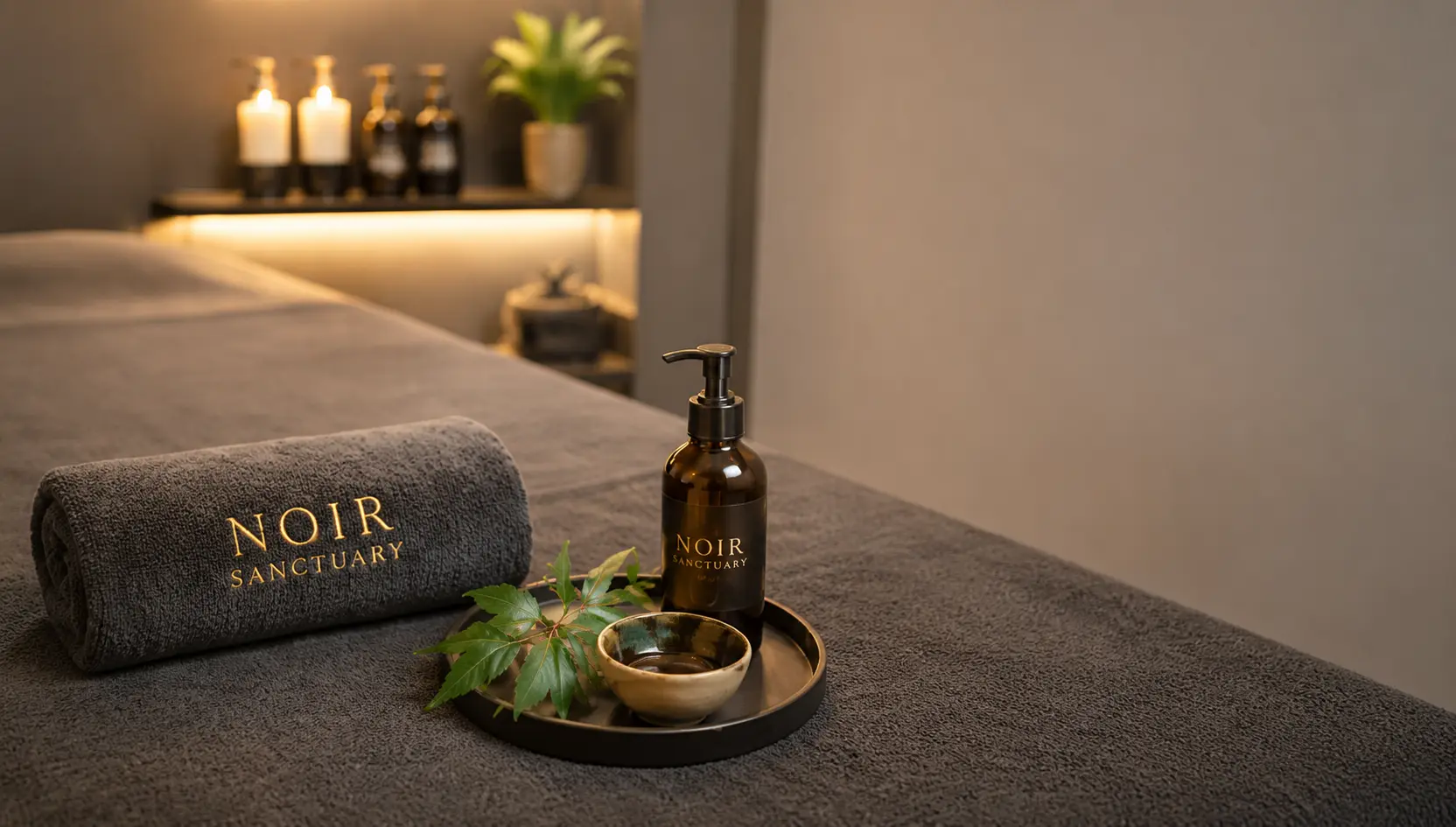 Candlelit treatment room at Noir Sanctuary Recovery